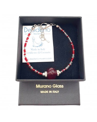 Bracelet conteria Gomitolo en verre de Murano créateurs italiens