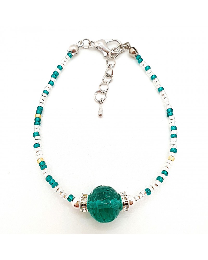 Bracelet conteria Gomitolo en verre de Murano créateurs italiens