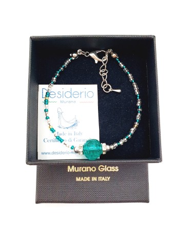 Bracelet conteria Gomitolo en verre de Murano créateurs italiens