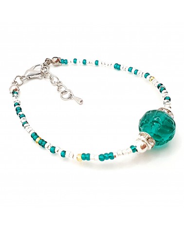 Bracelet conteria Gomitolo en verre de Murano créateurs italiens