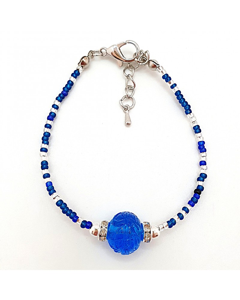 Bracelet conteria Gomitolo en verre de Murano créateurs italiens