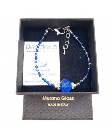 Bracelet conteria Gomitolo en verre de Murano créateurs italiens