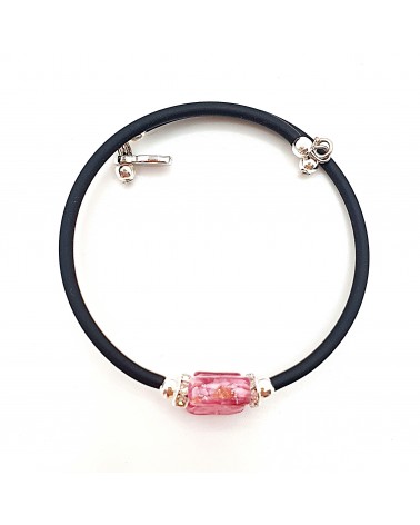 Bracelet Farfalla en verre de Murano marron bijoux Murano made in Italie