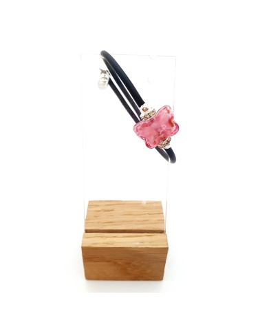 Bracelet Farfalla en verre de Murano marron bijoux Murano made in Italie