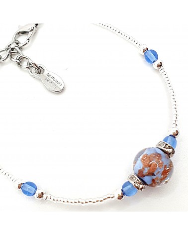 Parure perle centrale en verre de Murano  artisans italiens fait à la main