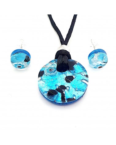 Petite parure ronde verre de Murano bijoux made in Italy