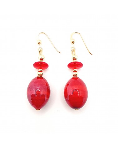 Boucles d'oreilles Gloria perle en verre de Murano made in Italy