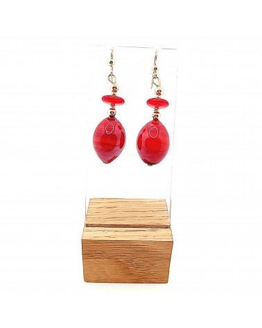 Boucles d'oreilles Gloria perle en verre de Murano made in Italy