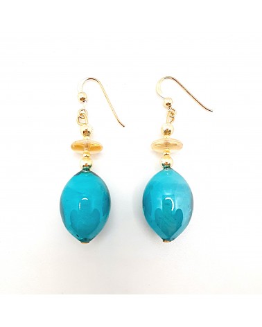 Boucles d'oreilles Gloria perle en verre de Murano made in Italy