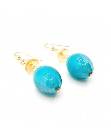Boucles d'oreilles Gloria perle en verre de Murano made in Italy