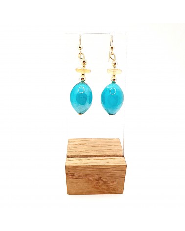 Boucles d'oreilles Gloria perle en verre de Murano made in Italy