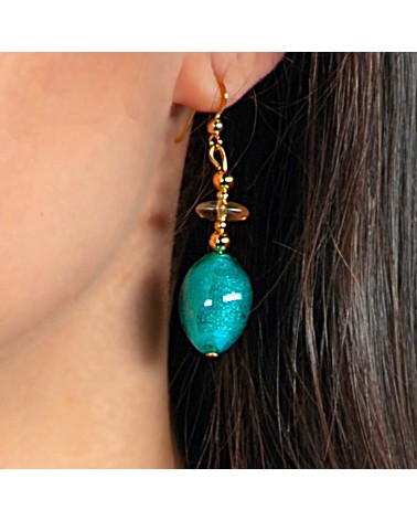 Boucles d'oreilles Gloria perle en verre de Murano made in Italy