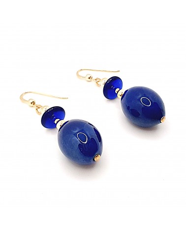 Boucles d'oreilles Gloria perle en verre de Murano made in Italy