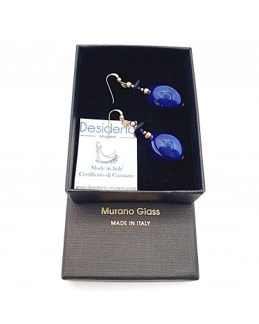 Boucles d'oreilles Gloria perle en verre de Murano made in Italy
