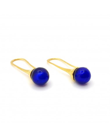Boucles d'oreilles Campanella bleu marine bijoux fantaisies