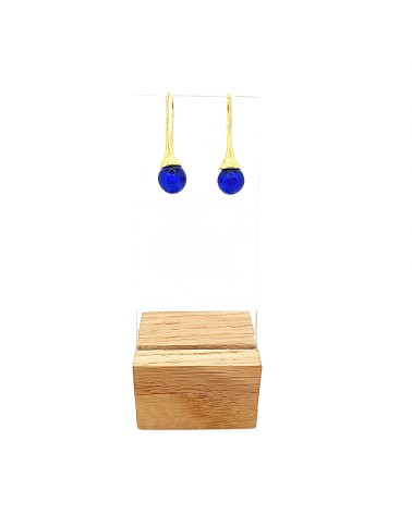 Boucles d'oreilles Campanella bleu marine bijoux fantaisies