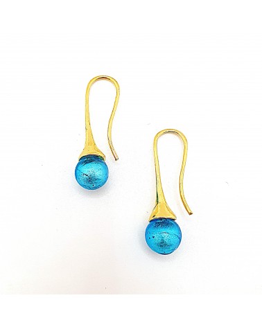 Boucles d'oreilles Campanella bleu marine bijoux fantaisies