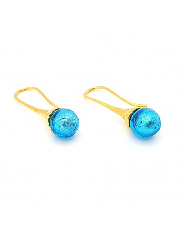 Boucles d'oreilles Campanella bleu marine bijoux fantaisies