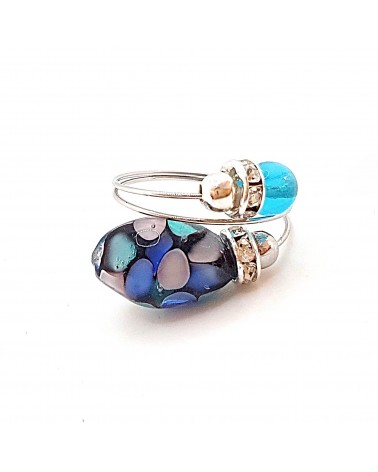Grande bague Sublime en verre de Murano made in Italie