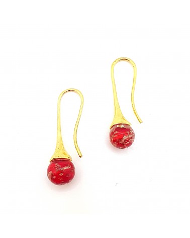 Boucles d'oreilles Campanella bleu marine bijoux fantaisies