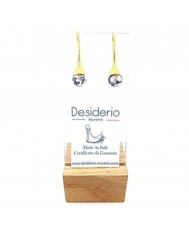 Boucles d'oreilles Campanella bleu marine bijoux fantaisies