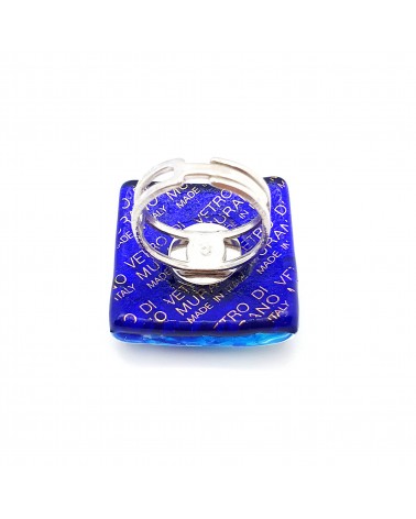 Bague carré verre Murano bijoux fantaisies made in Italie
