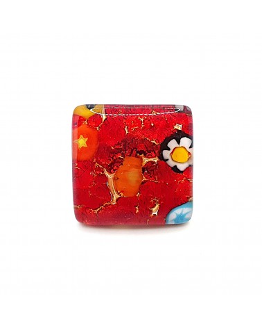 Bague carré verre Murano bijoux fantaisies made in Italie