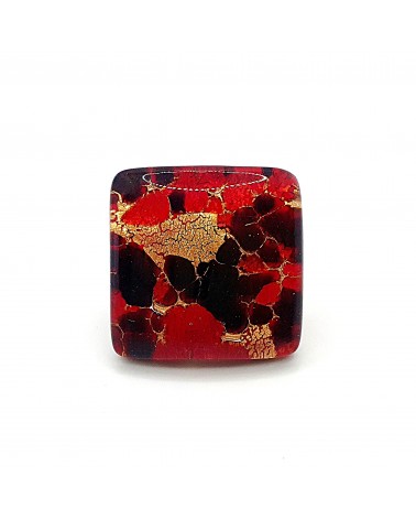 Bague carré verre Murano bijoux fantaisies made in Italie
