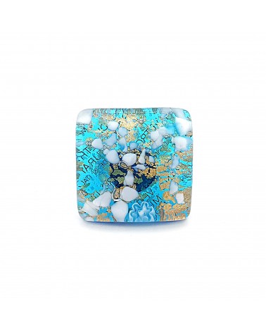 Bague carré verre Murano bijoux fantaisies made in Italie