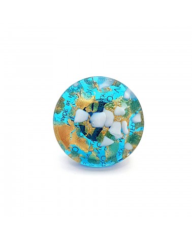 Bague ronde verre Murano bijoux fantaisies made in Italie