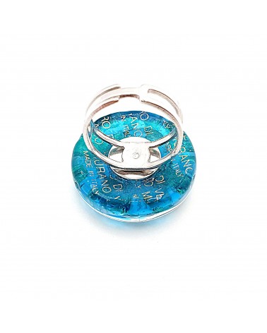 Bague ronde verre Murano bijoux fantaisies made in Italie