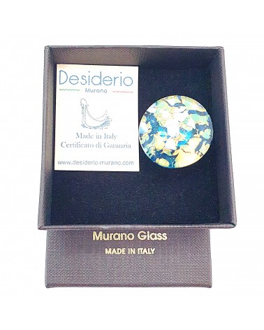 Bague ronde verre Murano bijoux fantaisies made in Italie