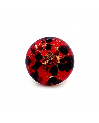 Bague ronde verre Murano bijoux fantaisies made in Italie