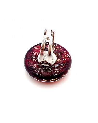 Bague ronde verre Murano bijoux fantaisies made in Italie