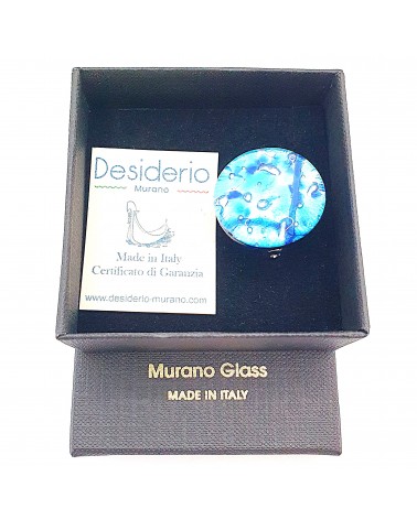 Bague ronde verre Murano bijoux fantaisies made in Italie