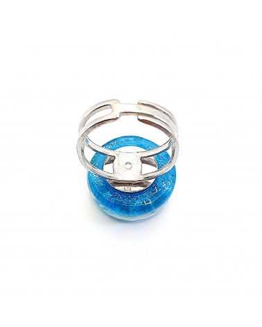 Bague ronde verre Murano bijoux fantaisies made in Italie