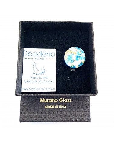 Bague ronde verre Murano bijoux fantaisies made in Italie