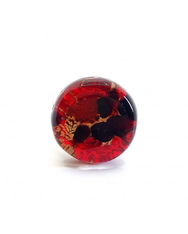 Bague ronde verre Murano bijoux fantaisies made in Italie