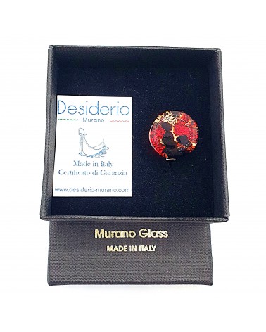 Bague ronde verre Murano bijoux fantaisies made in Italie