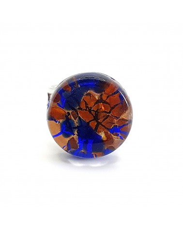 Bague ronde verre Murano bijoux fantaisies made in Italie