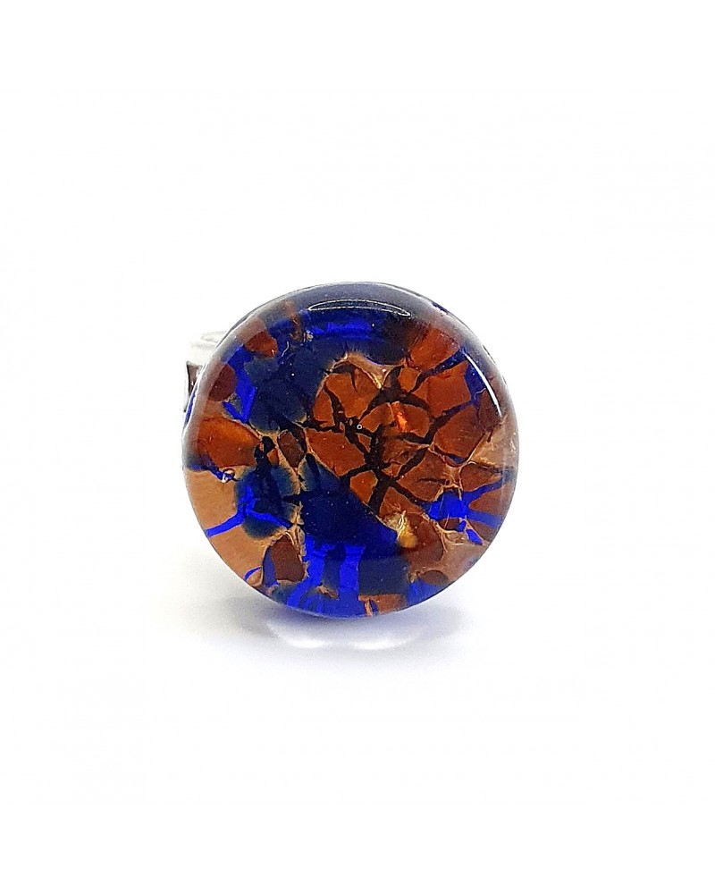 Bague ronde verre Murano bijoux fantaisies made in Italie