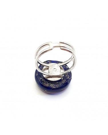 Bague ronde verre Murano bijoux fantaisies made in Italie
