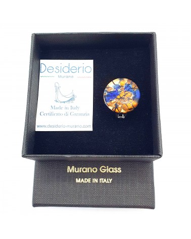 Bague ronde verre Murano bijoux fantaisies made in Italie