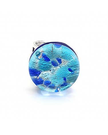 Bague ronde verre Murano bijoux fantaisies made in Italie