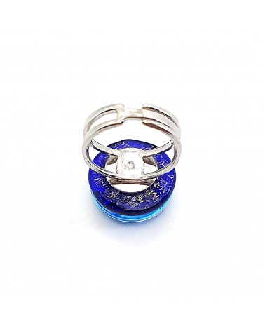 Bague ronde verre Murano bijoux fantaisies made in Italie