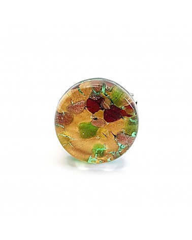 Bague ronde verre Murano bijoux fantaisies made in Italie