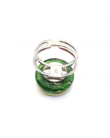 Bague ronde verre Murano bijoux fantaisies made in Italie