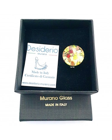 Bague ronde verre Murano bijoux fantaisies made in Italie