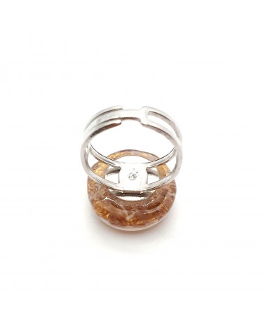 Bague ronde verre Murano bijoux fantaisies made in Italie