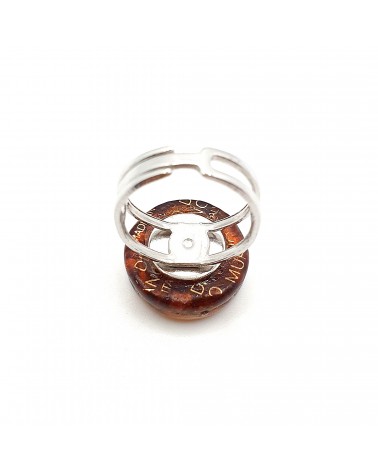 Bague ronde verre Murano bijoux fantaisies made in Italie